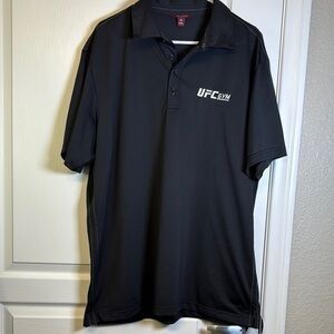 UFC GYM Black Embroidered Chest Logo  Polo MMA Fighting Shirt Size XXL EUC #2580